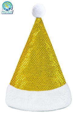 CAPPELLO NATALE LUSSO PAILLETTES ORO